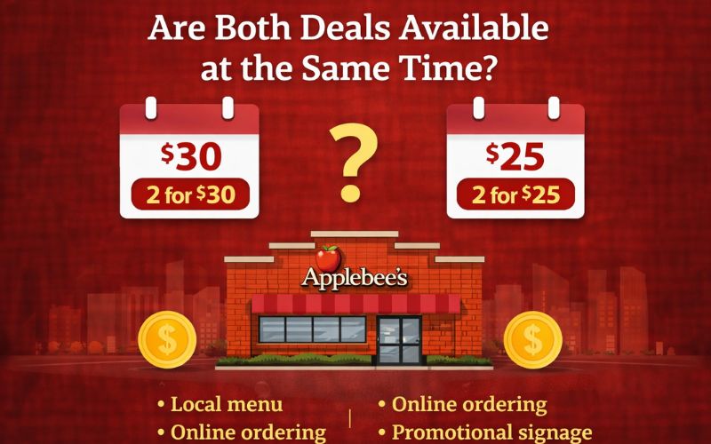 Applebee’s 2 for $30 Menu