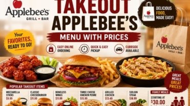 Takeout Applebee's Menu With Prices